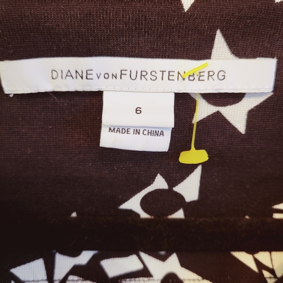 NWOT Designer Diane Von Furstenberg 100% Silk "Nana" Star Meadow Tunic Dress. - Picture 11 of 12
